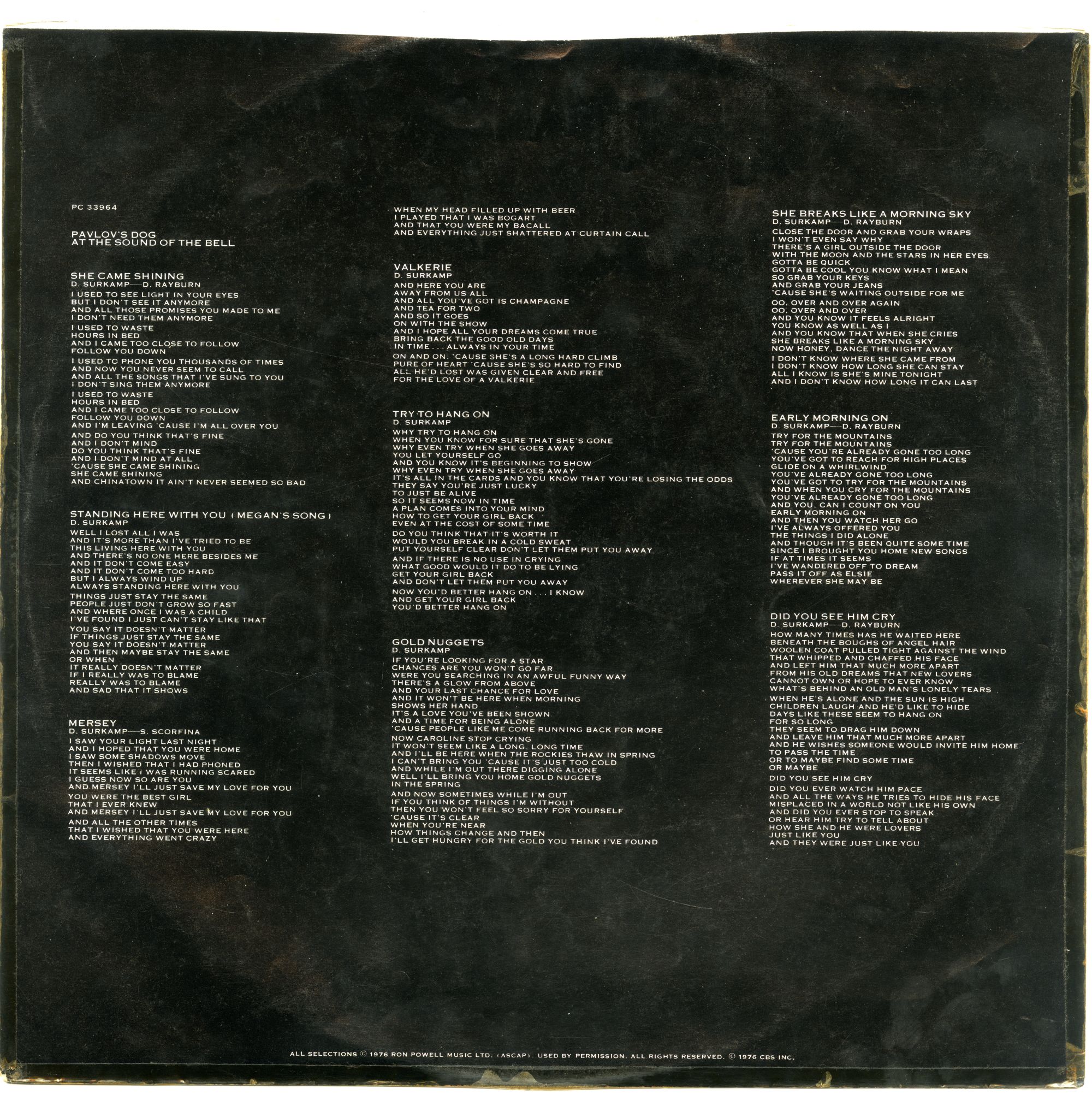 Pavlov's Dog『At Sound Of The Bell』（1976）US盤04